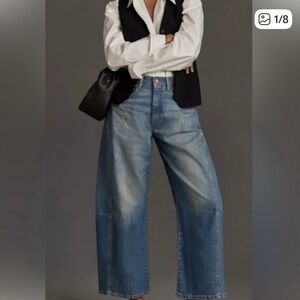 Anthropologie Pilcro Heritage Curve Mid-rise Barrel Jeans